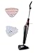 Vileda Steam Plus Dampfreiniger mit PowerPad und 2 Mikrofaser-Ersatzpads | Hygienischer Bodenreiniger für Fliesen, Laminat & Parkett | Aufheizzeit: 15 Sekunden | Comfort-Pack