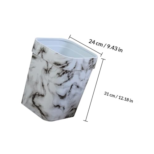 Caneca de Basura Plástica Blanca, Forma Cilíndrica miniatura 2