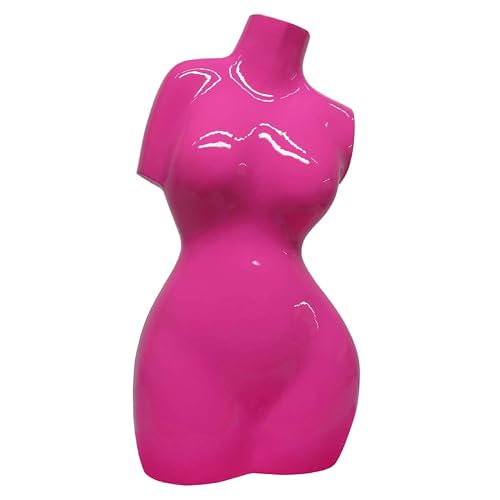 Figura torso femenino de resina rosa brillante 16 in miniatura 3