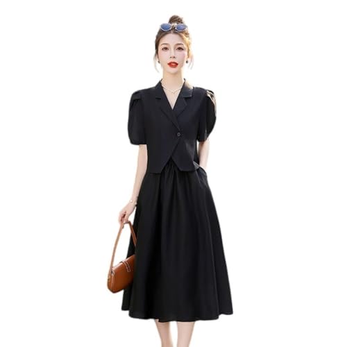 Ensemble blazer et jupe midi vintage patchwork pour sublimer votre silhouette