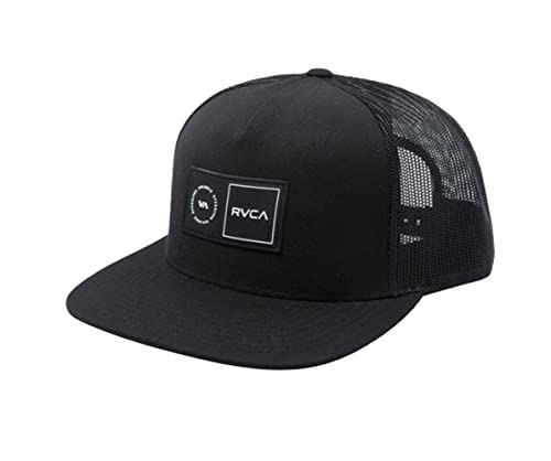 RVCA Men's Trucker Hat, Structured Hat with Stretch Mesh Back, Adjustable Snapback Closure