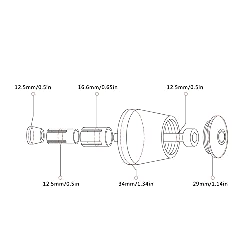 Bouchon d'extrémité de guidon CNC 22 mm rigide pour GSR
