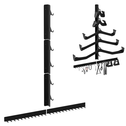 Jsiangoe LAT Pull Down Bar Storage Rack Wall Mount Gym Storage Wall Organizer for LAT Pulldown Attachments Cable Attachment Gym Accessories Workout Equipment Home Gym Fitness Wall Storage Rack