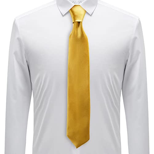 Image of Solid Satin Tie Pure Color Necktie Mens Ties + Gift Box