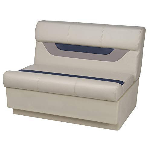Toonmate Designer Pontoon 36" Wide Bench Seat - Top Only Platinum/Midnight/Mocha