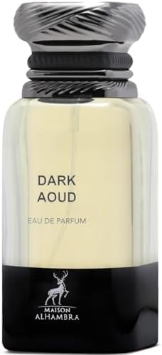 Maison Alhambra Dark Aoud – Spicy, Woody, Oud, Oriental – Eau de Parfum Spray Long-Lasting Fragrance for Unisex, 2.7 Ounce / 80 ml