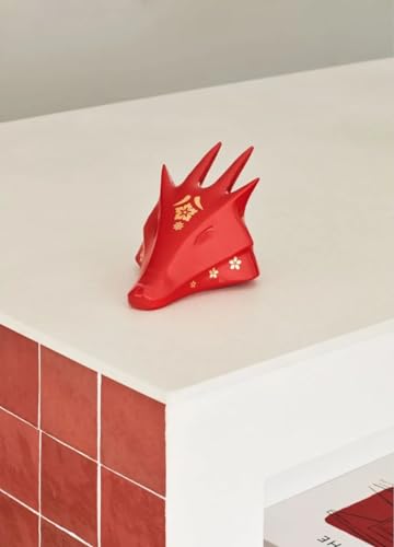 Sculpture de dragon rouge et or Lladró 9713 pour collectionneur d'art
