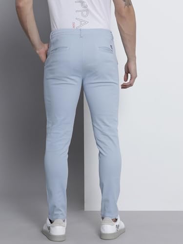 Image of The Indian Garage Co Men Slim Fit Solid Mid-Rise Chinos