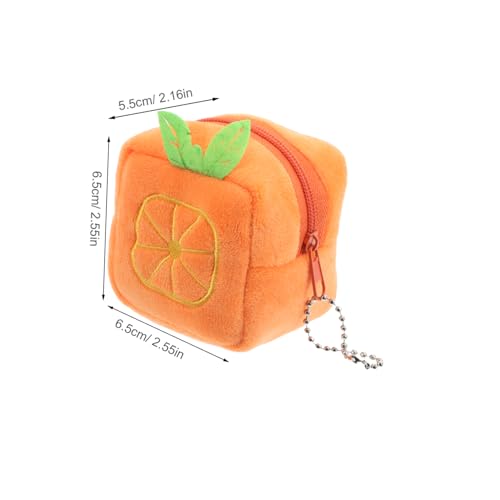 Adorable Plush Coin Purse Small Fuzzy Fruit Shaped Women Change Purse Coin Bag Zipper Kawaii Pouch2