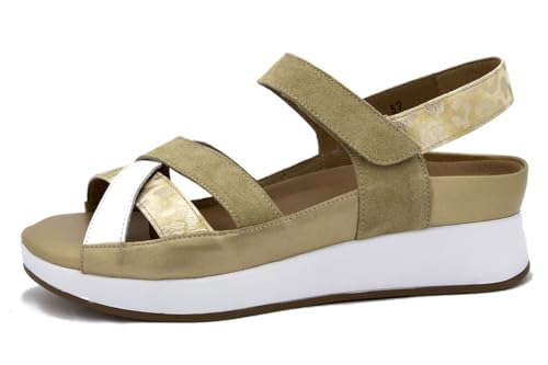 PieSanto - 250424 Sandalia Plantilla Extraíble Piel Blanco para: Mujer talla: 38