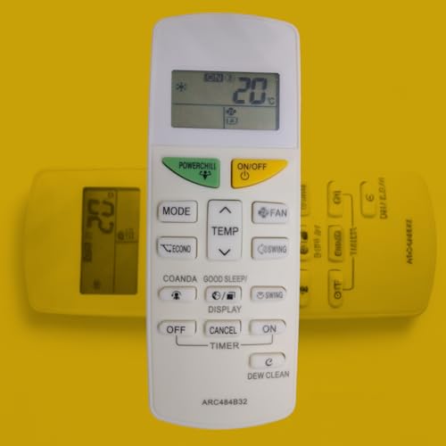 Image of All Ac Remote Control Compatible For Daikin Air Conditioner Remote (Daikin Ac Remote Dew Clean Function),White