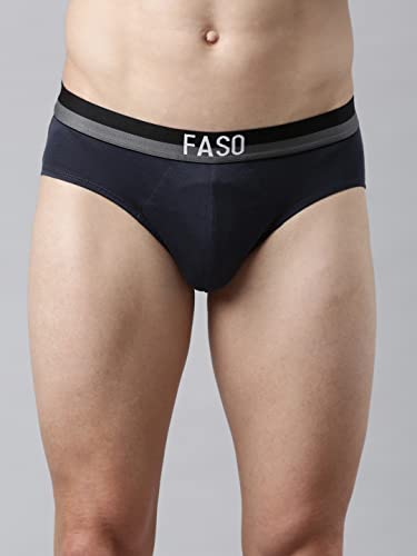 Image of FASO Men's Cotton Briefs | Ultra-Soft Durable Waistband | Modern Square Cut Fit | Tagless & Label-Free Comfort