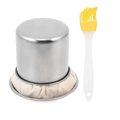 Mikikit 1set Pancake Oil Applicator Tool with Basting Mop Tray Lightweight Kitchen Gadget for Even Oil Spreading for Pancake Making