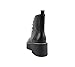 Soda FLING Women Chunky Lug Sole Lace up Fashion Combat Ankle Boot w/Side Zipper (Black Pu, 6.5)
