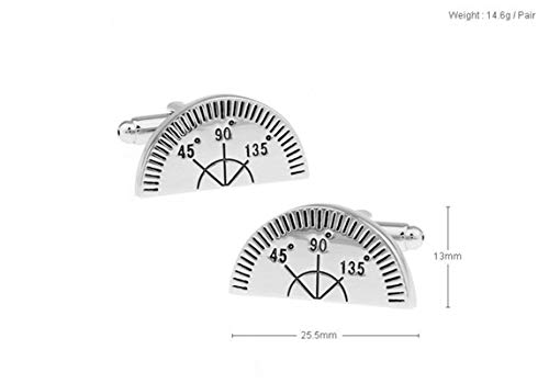 Mancuernillas de Hombre KnBoB Semicírculo Plata miniatura 2