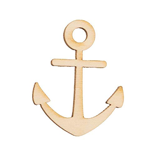 12X Ancora mare marina in legno 4cm MADE IN ITALY decorazione bomboniera