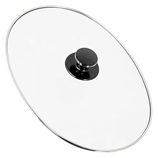 SPARES2GO Large Oval Glass Lid & Knob Handle compatible with Andrew James Slow Cookers (250mm x 330mm)