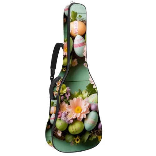 Housse guitare acoustique à motif couronne verte pour transporter son instrument au cours