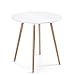 Designetsamaison Table à Manger Ronde scandinave Blanche 100cm - Alta