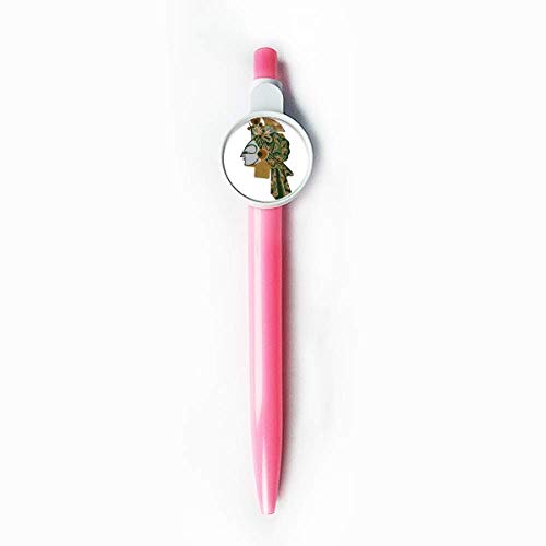Stylo à bille rétractable bleu avec motif de jeu chinois pour écriture