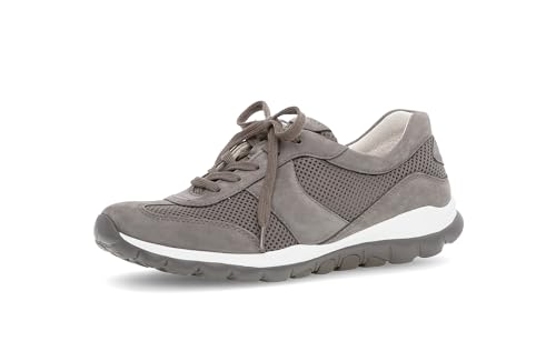 Gabor Mujer Zapatillas, señora Zapatillas Bajas,Plantilla Desmontable,Zapato Deportivo,Plataforma de la Suela,Zapato bajo,Marrón (Fumo),43 EU / 9 UK