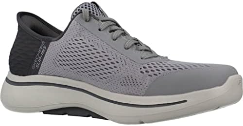 Skechers Men's, GO Walk Arch Fit Slip-Ins - Simplicity Walking Shoe Grey - 4
