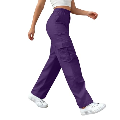 Pantalon d'été léger femme coton taille haute fluide et respirant