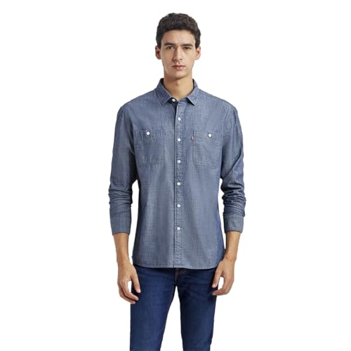 Image of Levi's Men's Cotton Solid Slim Fit Shirt