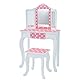 Fantasy Fields Kinder Schminktisch Mit Spiegel Und Hocker Frisiertisch Rosa/Weiß VEN-TD-11670F