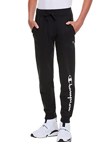 Champion Girls Heritage Fleece Jogger Sweatpant Big and Little Girls (Black, X-Large)