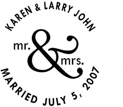 Custom Wedding Embosser - Personalize with Name & Date - Hand-Held Embossing Stamp - Monogram, Seal Embosser Best for Books, Envelopes, Napkins - 1.625 inch