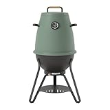 Kandu Outdoor Charcoal Oven Grill, Jungle Green - Cooks from All Directions, Space Saving, Includes 8 Skewers, Up to 750 Degrees - Quick Vertical Cooking Locks in Flavor, Nutrients & Moisture