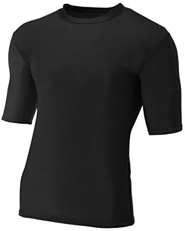 A4 Sportswear Black Adult Large Half Sleeve Compression
