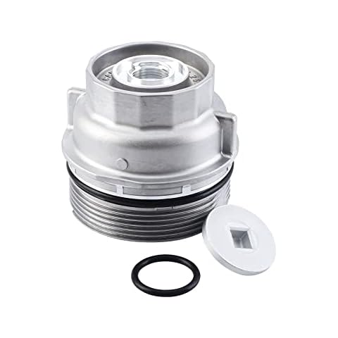 Oil Filter Housing Cap Assembly 15620-31060 with Oil Plug Fit for Toyota 2005-2019 Tundra RAV4 4Runner Camry Highlander Tacoma Avalon Sienna Venza Lexus RX350 Replacement 1562031060 15643-31050 Cover