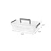 IRIS USA 3 Quart Clear Plastic Storage Bins with Secure Buckles and Portable Handle, Medium, Clear/Silver, 8 Pack