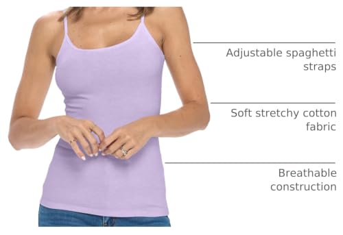 Image of Natural Uniforms Women's Camisole Tank Top-Breathable Cotton Stretch