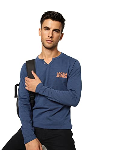 Image of JACK & JONES Men's Solid Regular Fit T-Shirt