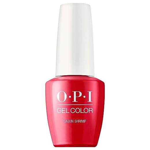 OPI GelColor Nail Polish, Red Gel Nail Polish, Cajun Shrimp, 0.5 floz
