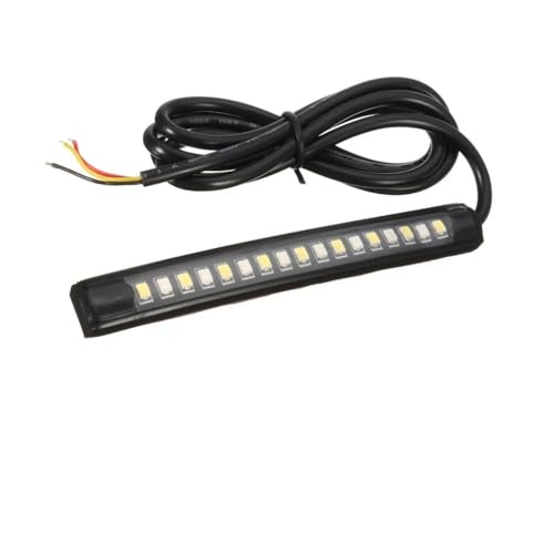 Feu arrière LED universel pour motos avec clignotant et bande lumineuse DRL