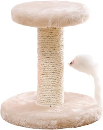 CokBlu 子猫用エンターテイメント玩具 ジュート素材キャットツリー 二段式ジャンプ台付き 猫の爪とぎ機能兼? 耐摩耗・ほつれ防止設計 ストレス解消に最適な猫用おもちゃ?