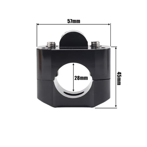 Abrazaderas de aluminio para manillar de moto de 1 1/8 a 22 mm y ajuste de ancho 3