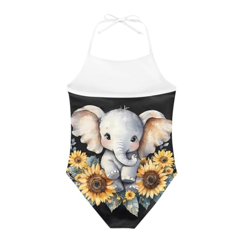 Image of ELEQIN Swimwear Swimsuit One Piece Girls Bathing Suit Animal Pattern 1-10 Years