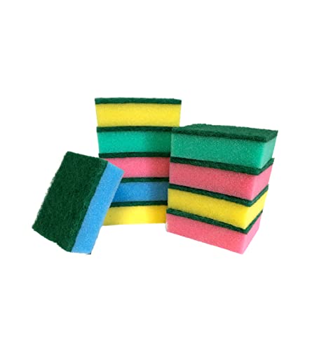 200 Stück Bunte Schwämme mit Oberfläche zum scheuern - Gastronomie / Wurfmaterial / Veranstaltung (20x10Stk) Cover