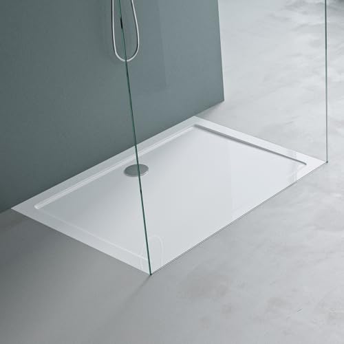 Mai & Mai Duschwanne 100x120x4cm Duschtasse aus hochwertigem Acryl Faro in weiß, Form: Rechteckig