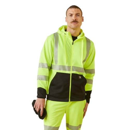 Image of ARIAT mens Fr Hi-vis Full Zip Hoodie