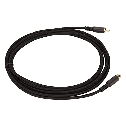 Acouto Cable de Extensión Macho a Hembra Cable Coaxial AV Analógico Digital para HDTV Reproductor de DVD Altavoz Subwoofer 5 M / 16,4 Pies Macho Hembra para Conectar Es de Extensión DVR (#1)