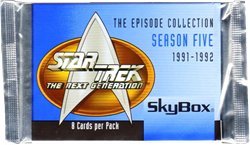 Star Trek: The Next Generation Season 5 Factory Sealed Trading Card Pack