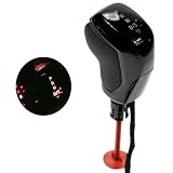 Yoegerery LHD Automatic LED Electronic Shift Knob, Red Light with Holes, Compatible with VW Golf MK6 MK7 Passat B7 B8 Tiguan MK2 Jetta MK5 MK6 Seat Ibiza MK5 Leon