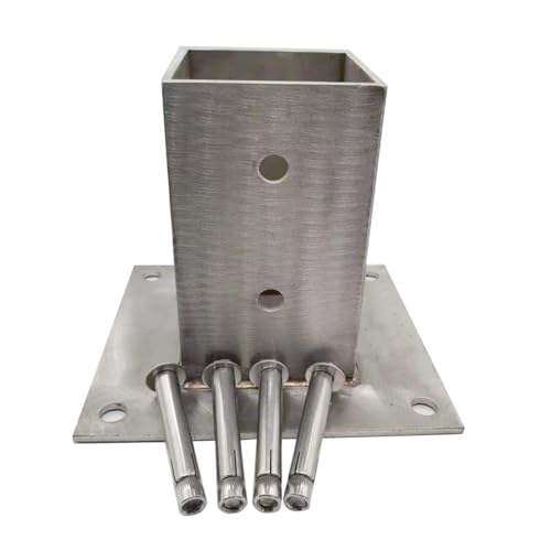 Support de base d'ancrage de poteau de portail en acier renforcé anti-corrosion