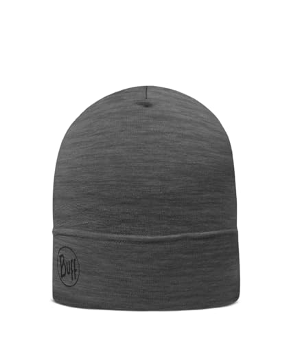 Buff| Mütze Merino Lightweight Männlich Weiblich Erwachsene Multifunktionaler Schal aus 100% Merinowolle Wandern Outdoor Nachhaltig Leicht Schlanke Passform Einheitsgröße Gris